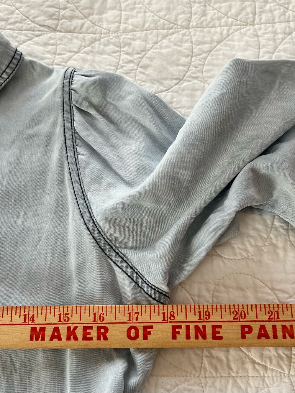 Matilda Jane Light Blue Tiered Chambray Shirt Dress Babydoll Western BohoChic - Picture 4 of 8